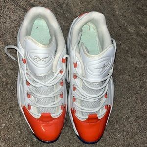 Reebok Question Low orange toe size 13